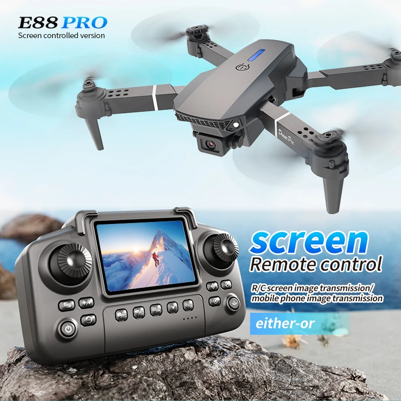 Drone Controller Screen - Professional E88 PRO Drone with screen
