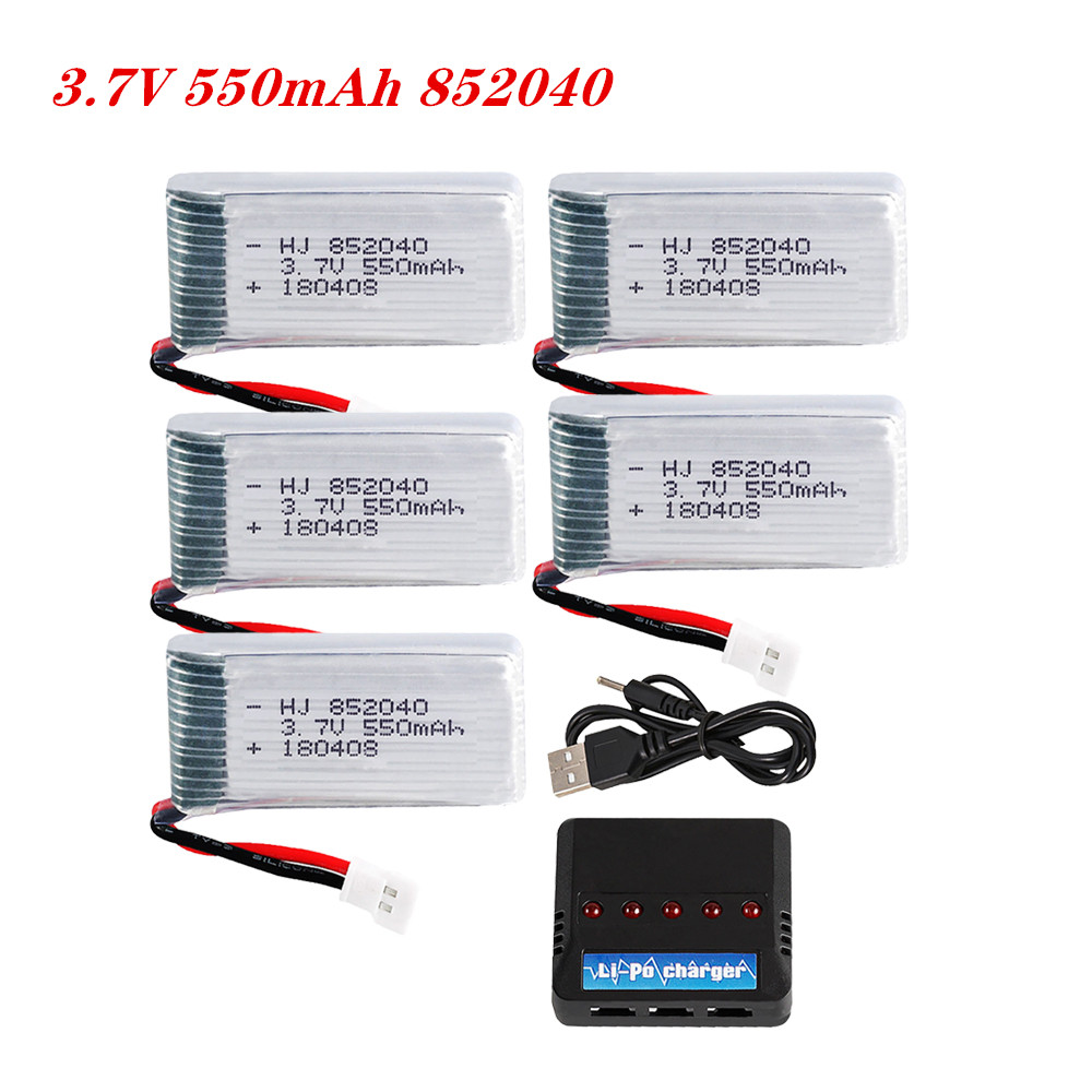 Drone Battery Charger - 3.7V 550mAh 25C Lipo Battery 852040
