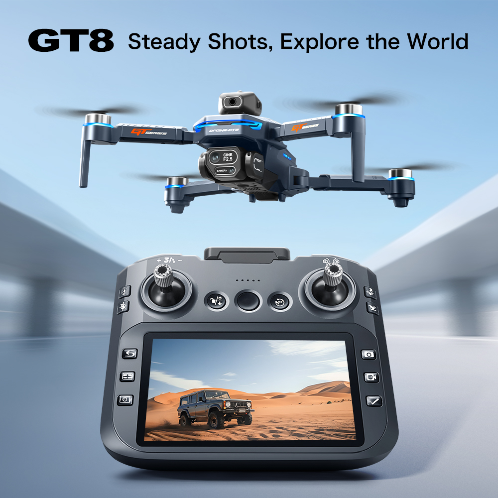 Drone Controller Screen - GT8 Obstacle Avoidance Aerial Drone –
