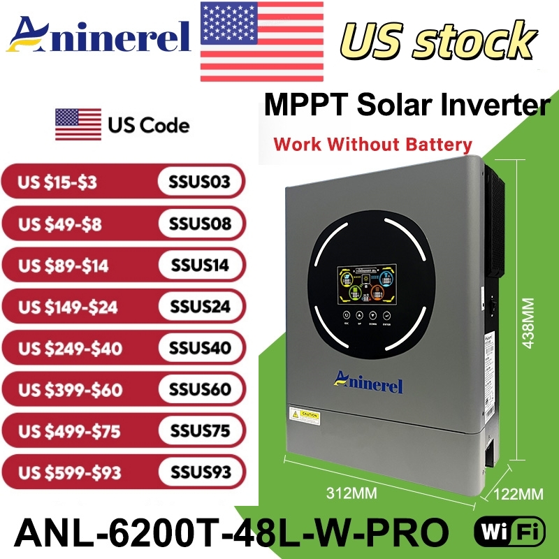 Aninerel 6.2KW 48V Hybrid Sola - Drone Solar Charger ulasan dan harga