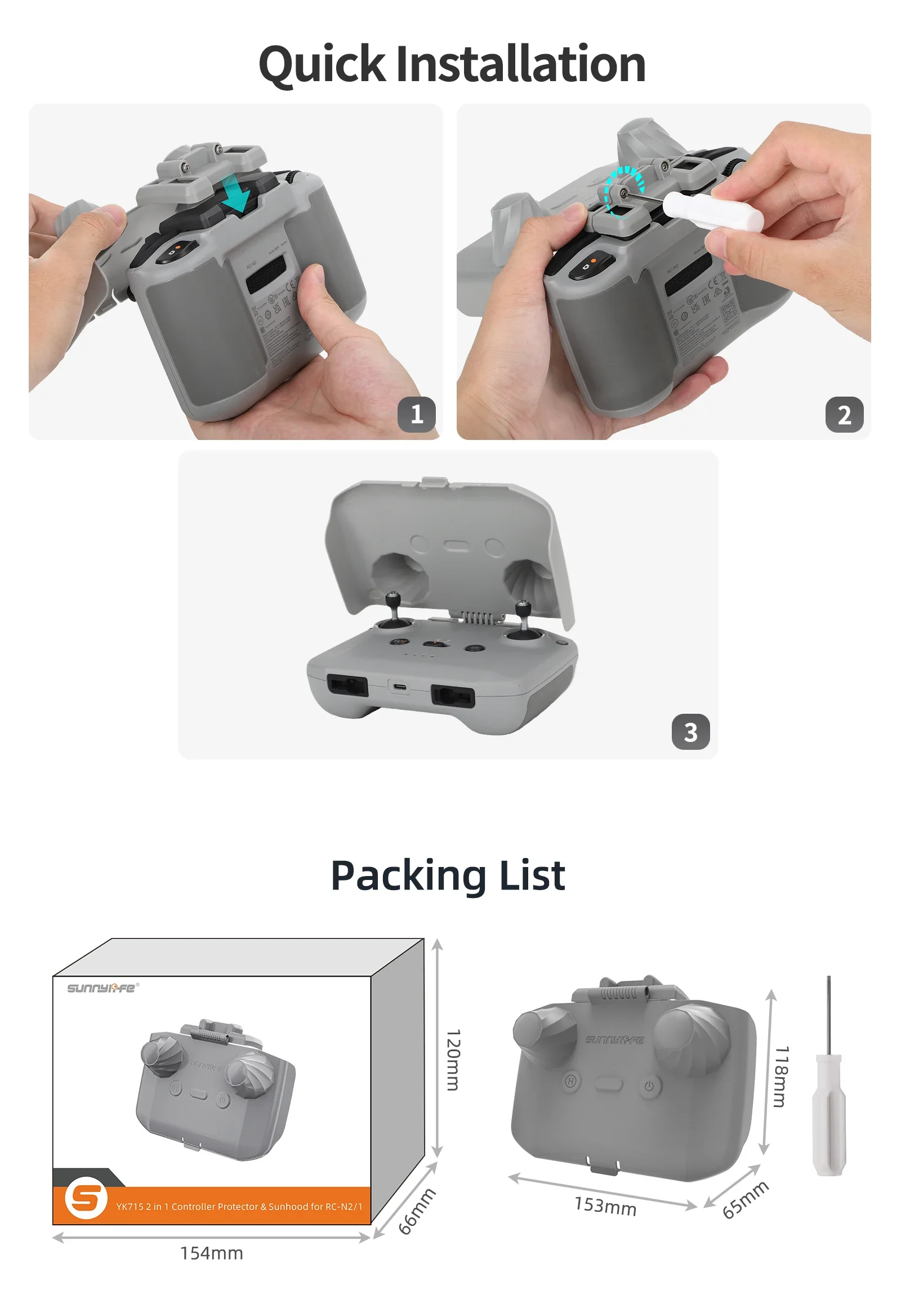 2 in 1 Controller Protector Su - Drone Controller Hood ulasan dan harga