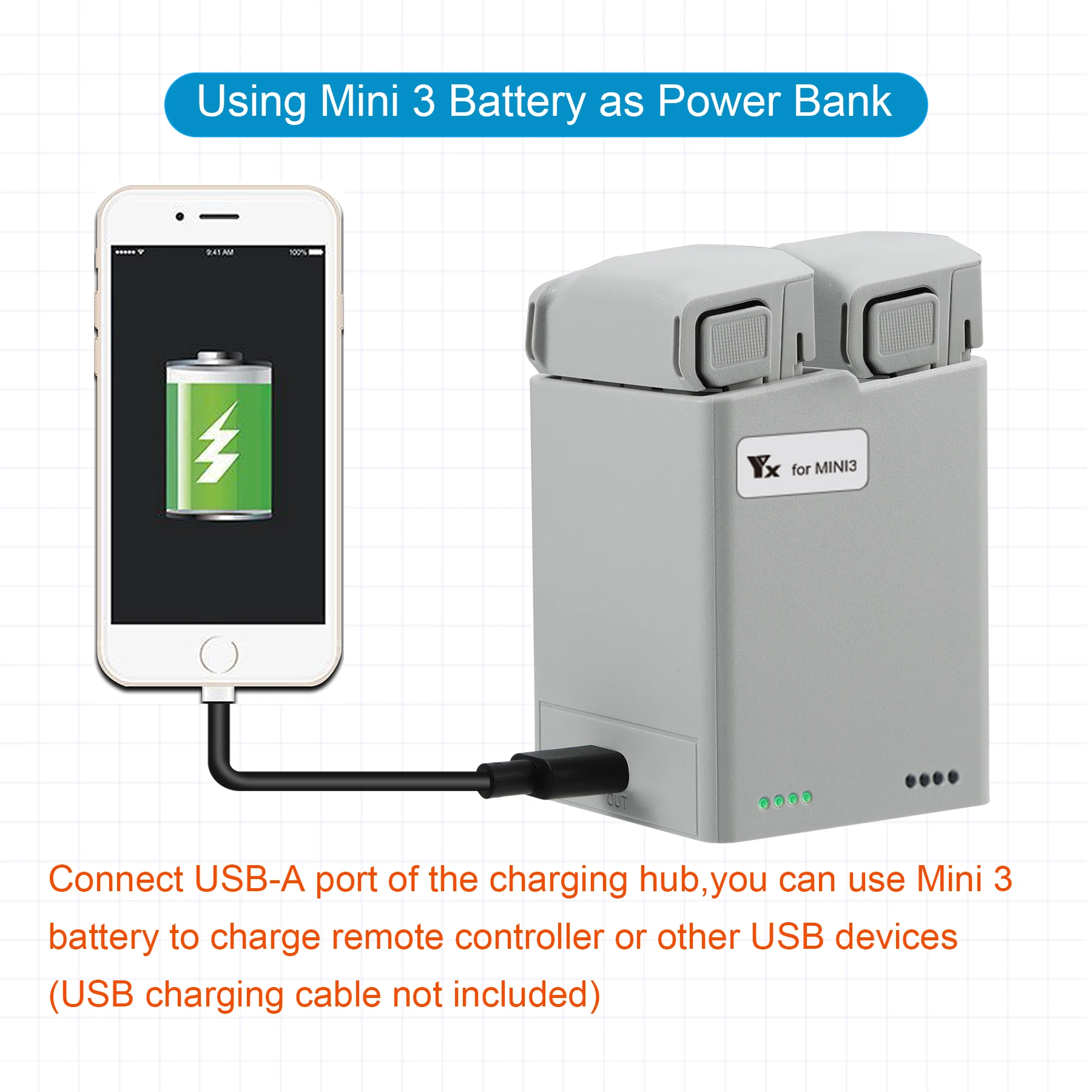 Charger Hub for DJI Mini 4 Pro - Drone Power Bank ulasan dan harga
