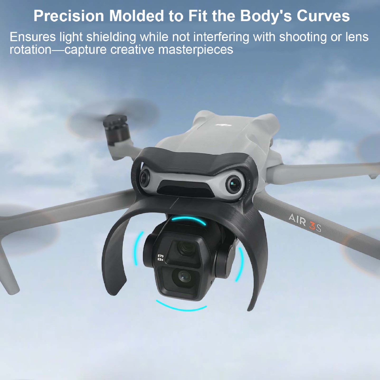 for DJI Mavic Air 3S Lens Hood - Drone Sun Shade ulasan dan harga