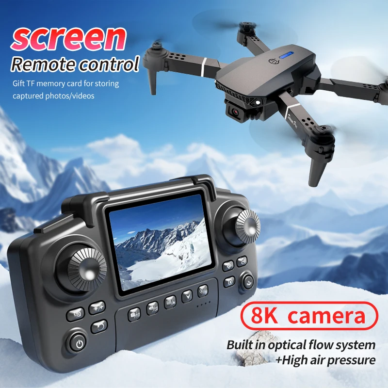 Professional E88 PRO Drone wit - Drone Controller Screen ulasan dan harga