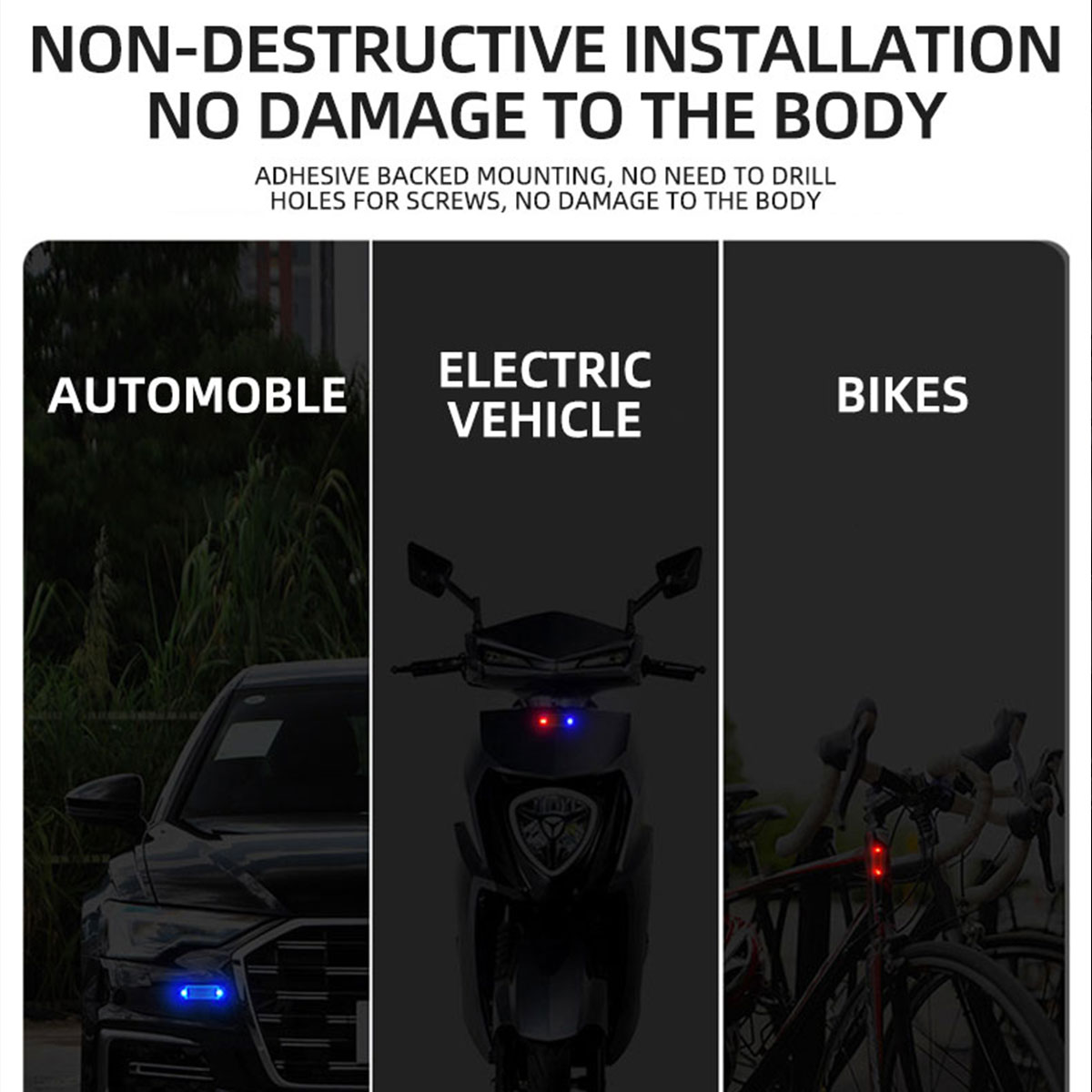 Solar Power Anti-Theft Alarm L - Drone Strobe Light ulasan dan harga