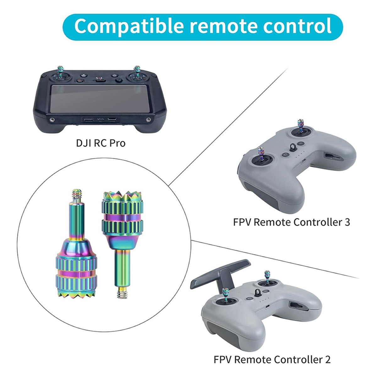 DT75BG 4PCS Metal Control Joys - Drone Control Stick ulasan dan harga
