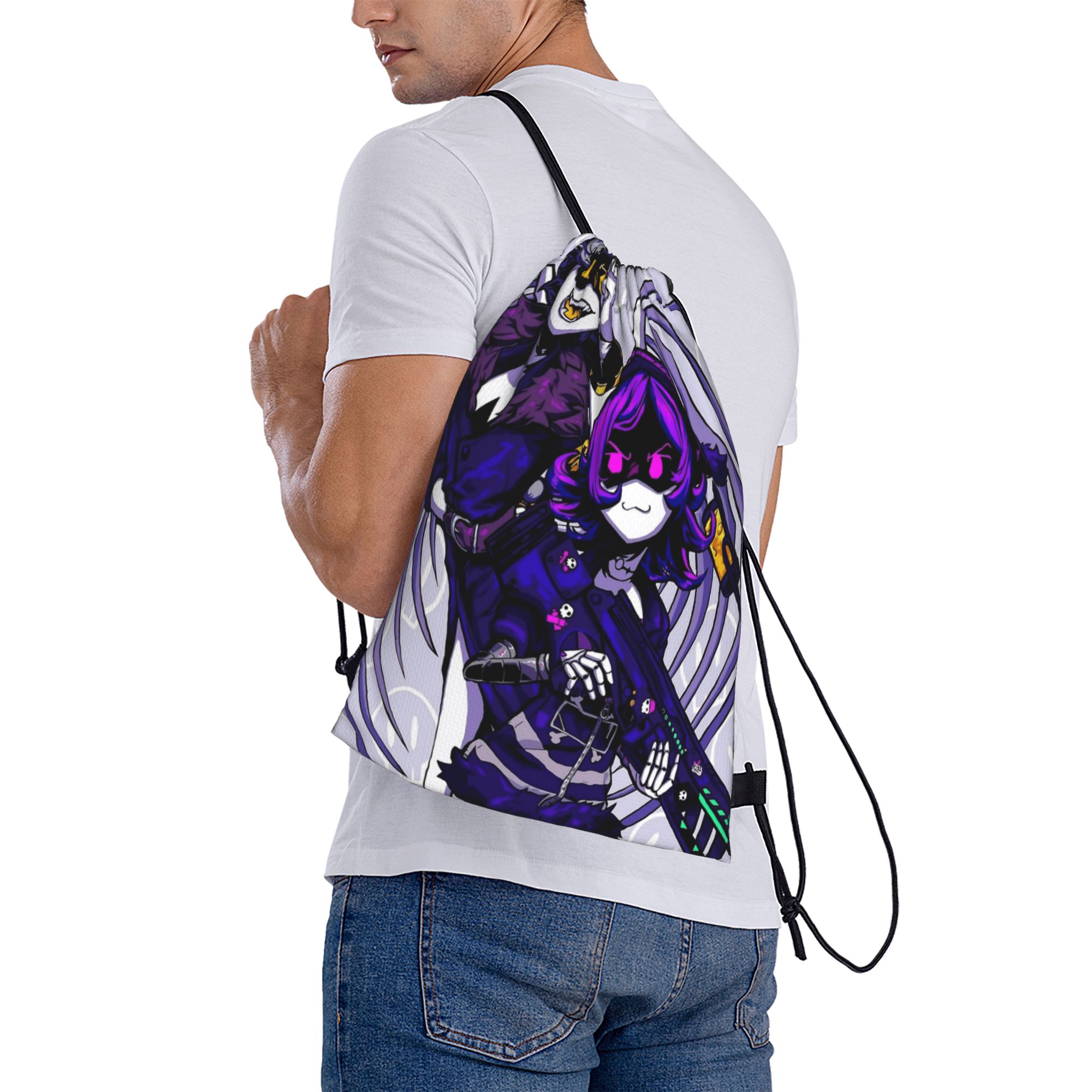 Murder Drones Anime Drawstring - Drone Backpack ulasan dan harga
