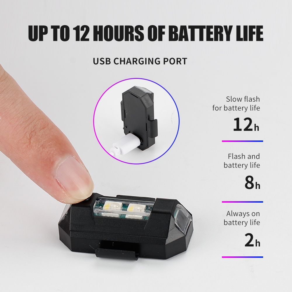 1PC 7 Color Mini USB Charging  - Drone Strobe Light ulasan dan harga