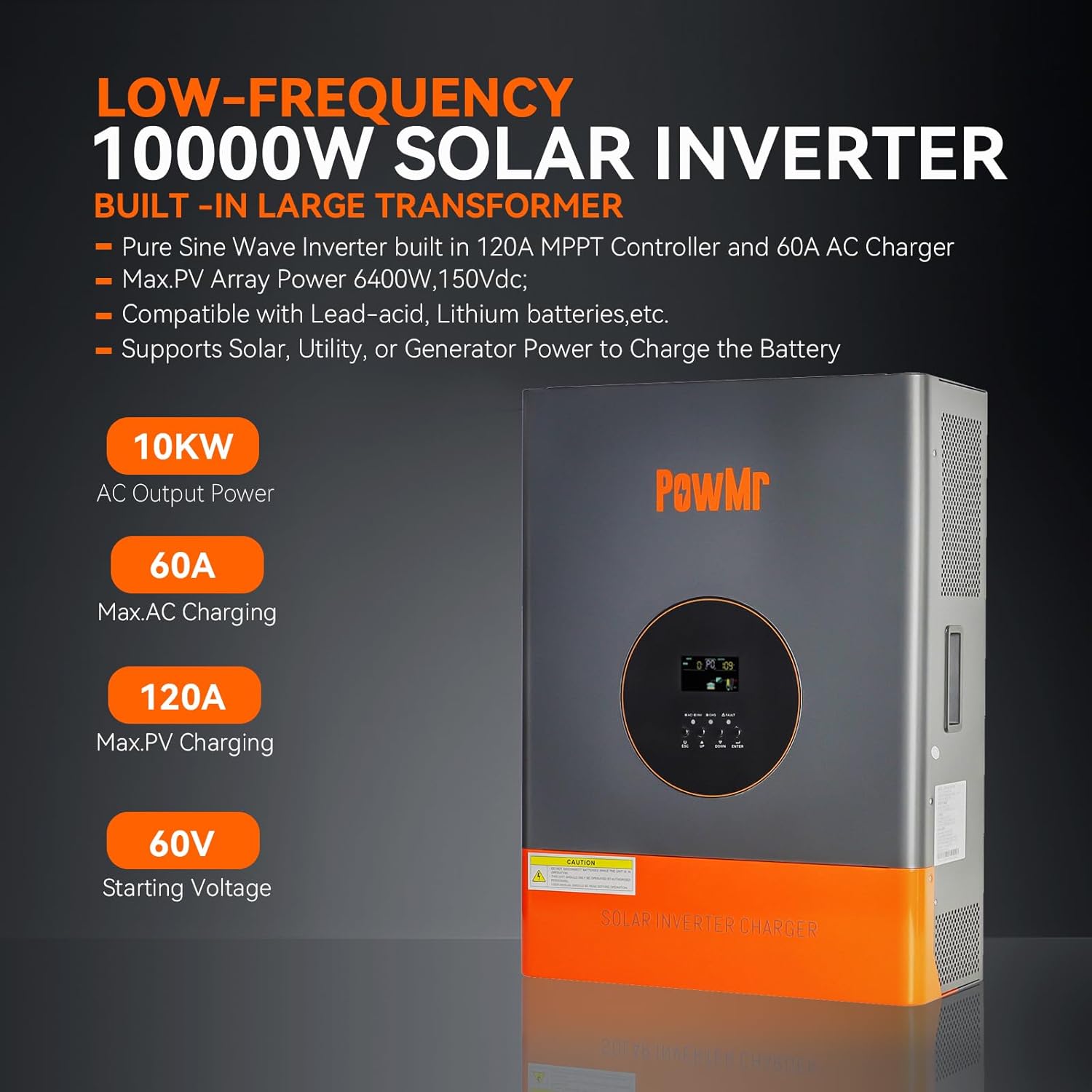 PowMr 10KW 5KW Split Phase Inv - Drone Solar Charger ulasan dan harga